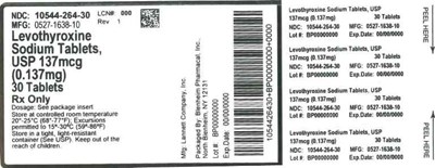 0.137mg 30ct (Label Levothyroxine Sodium Tabs 0 137mg Bpi(10544 264 30) Lannett(0527 1638 10) Rev1)